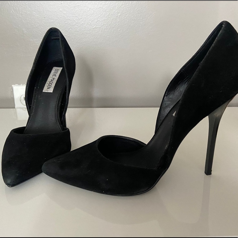 Black Suede Steve Madden Heels